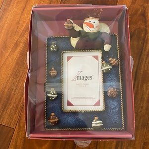 New In Box, Never Opened, 3 1/2 X 5, 3D Christmas Photo Frame Angel Snowman